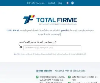 Totalfirme.ro(Cel mai mare catalog de firme din România) Screenshot