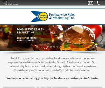 Totalfocus.com(Food Service Sales & Marketing in Ontario) Screenshot