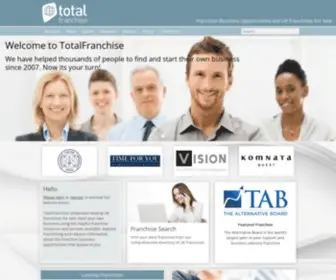Totalfranchise.co.uk(TotalFranchise Franchise Business Opportunities and UK Franchises For Sale) Screenshot