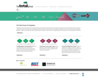 Totalgroup.bm(Advertising, Strategic Branding, Creative Marketing, Web Design, Social Media Management, Market Research, Public Relations, Office Management and Accounting Services) Screenshot