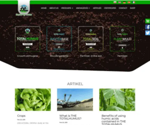 Totalhumus.eu(Natural organic growth stimulant) Screenshot