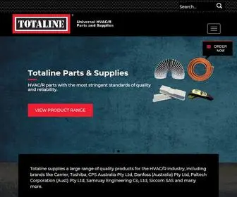 Totaline.co.nz(Totaline supplies factory authorised parts for Carrier & Toshiba heat pumps and chillers) Screenshot