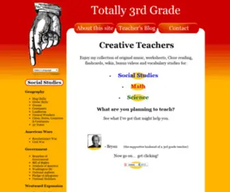 Totally3RDgrade.com(Teaching Resources for 3rd Grade Teachers) Screenshot