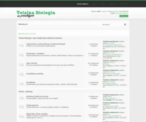 Totalnabiologia.net(Totalna Biologia w praktyce) Screenshot