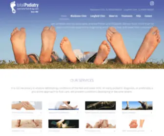 Totalpodiatry.co.uk(Podiatrist Clinics in Kent) Screenshot