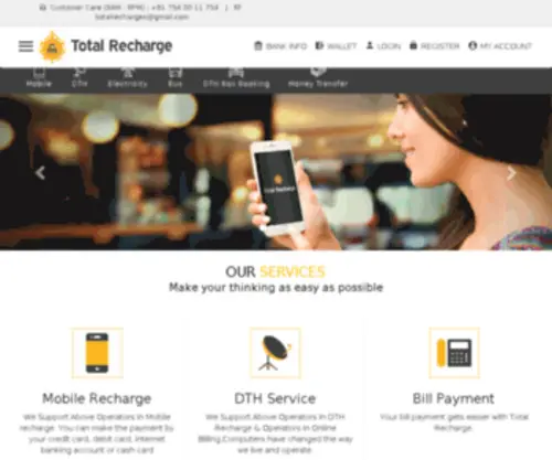 Totalrecharge.in(Totalrecharge demo site by i) Screenshot