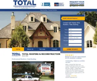 Totalroofing.com(Professional Roofing & Reconstruction Services Since 1996) Screenshot