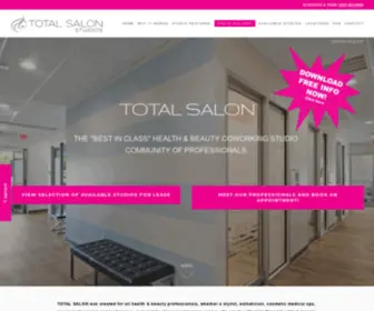 Totalsalonstudios.com(Studio Salon Suites for Rent) Screenshot