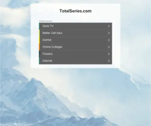 Totalseries.com(The Leading Total Series Site on the Net) Screenshot