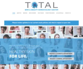 Totalskinandbeauty.com(Dermatology Center) Screenshot