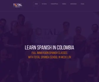 Totalspanishcolombia.com(Learn Spanish in Colombia) Screenshot