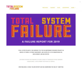 Totalsystemfailure.org(A Failure Report for 2019) Screenshot