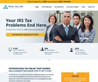 Totaltaxinc.com(Get Expert IRS Tax Help & Tax Relief Today) Screenshot