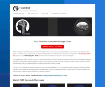 Totaltdcs.com(TDCS Electrode Placement Guide) Screenshot