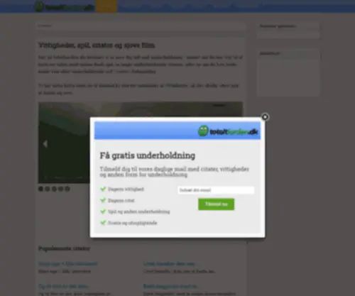 Totaltiorden.dk(Totaltiorden) Screenshot