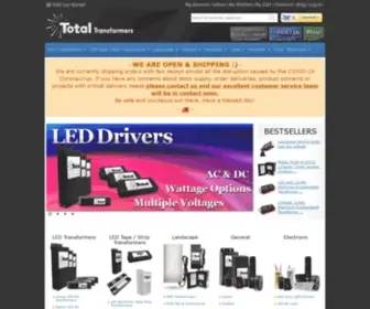 Totaltransformers.com(Total Transformers LED Drivers magnetic & electronic) Screenshot