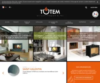 Totemfire.com(Fabricant de foyers de cheminées et inserts sur) Screenshot