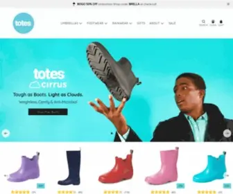 Totes.com(Totes Umbrellas and Rainwear) Screenshot