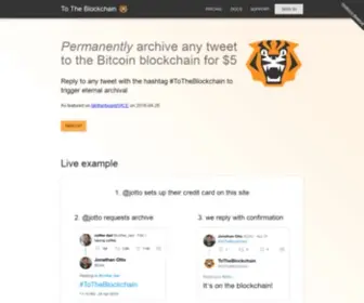 Totheblockchain.net(Totheblockchain) Screenshot