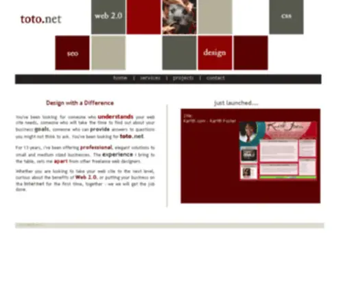 Toto.net(Web Design with a Difference) Screenshot