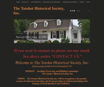 Totokethistoricalsociety.org(The Totoket Historical Society) Screenshot