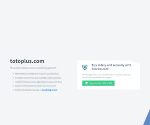 Totoplus.com(Domain name is for sale) Screenshot