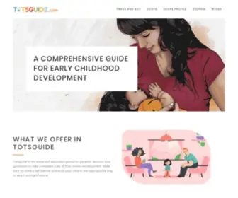 Totsguide.com(A comprehensive guide for early childhood development) Screenshot