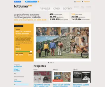 Totsuma.cat(La plataforma catalana de finançament col) Screenshot