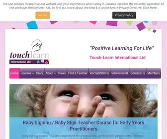 Touchlearn.co.uk(Baby Massage Teacher Training Courses) Screenshot