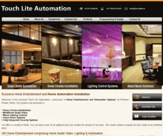 Touchlite.in(Touchlite Automation are the Indias leading Custom Installation company) Screenshot