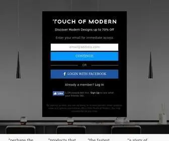 Touchofmodern.com(Touch of Modern) Screenshot