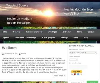 Touchofsource.nl(Welkom op de site van Touch of Source Mijn naam) Screenshot