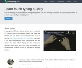 Touchtyping.guru(Touchtyping guru) Screenshot