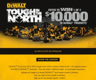 Toughinthenorthtour.ca(DEWALT®) Screenshot