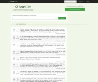 Toughstem.com(A community on a mission to solve STEM) Screenshot