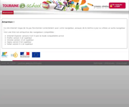 Touraine-Eschool.fr(Touraine Eschool) Screenshot