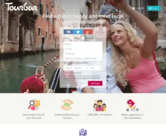 Tourbar.com(Zoek een reisbuddy of reispartner) Screenshot