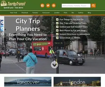 Tourbytransit.com(City Trip Planners) Screenshot