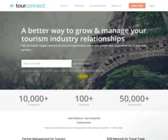 Tourconnect.com(B2B Network and Software for Travel Trade TourConnect) Screenshot