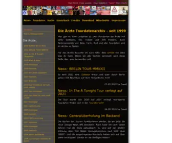 Tourdatenarchiv.de(Das Die Ärzte Tourdatenarchiv) Screenshot