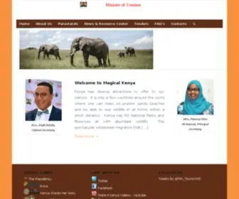 Tourism.go.ke(Ministry of Tourism and Wildlife) Screenshot
