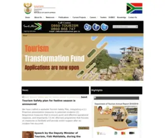 Tourism.gov.za(Department of Tourism) Screenshot