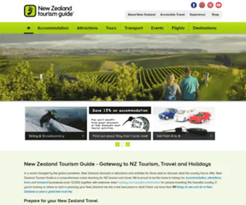 Tourism.net.nz(New Zealand Tourism Guide) Screenshot