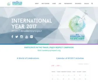 Tourism4Development2017.org(2017 International Year of Sustainable Tourism for Development) Screenshot