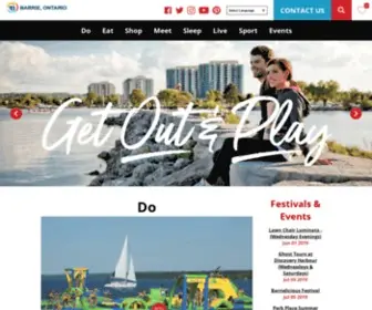 Tourismbarrie.com(Tourism Barrie) Screenshot