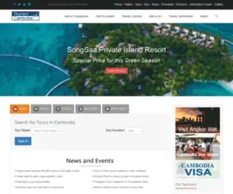 Tourismcambodia.com(The Official Site for Tourism of Cambodia) Screenshot