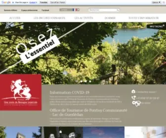 Tourisme-Pontivycommunaute.com(Bienvenue sur le site officiel de l'Office de Tourisme de Pontivy Communauté) Screenshot