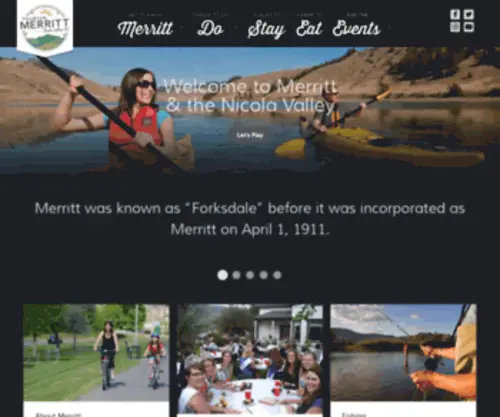 Tourismmerritt.ca(Tourism Merritt) Screenshot