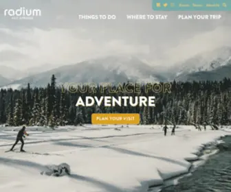 Tourismradium.com(The Warm side of the Rockies) Screenshot