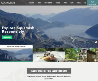 Tourismsquamish.com(The Official Site for Tourism Squamish) Screenshot